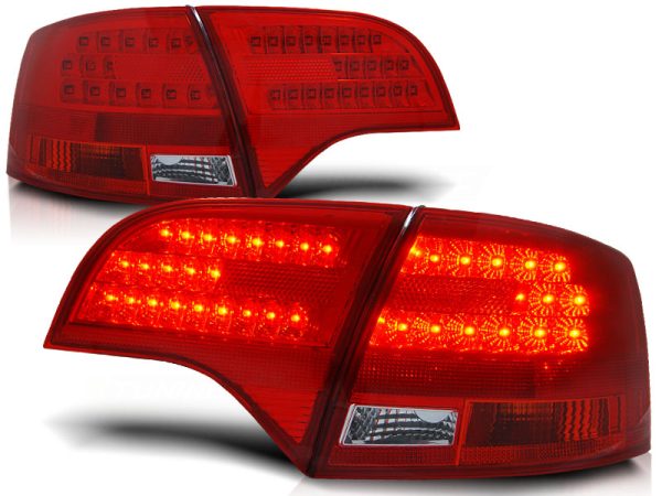 Baklykter Audi A4 B7 11.04-03.08 Avant Led Red White - Bilde 2