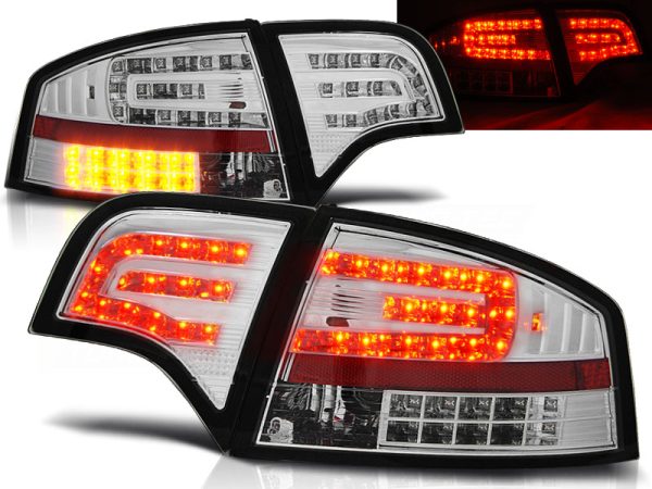 Baklykter Audi A4 B7 11.04-03.08 Sedan Led Chrome