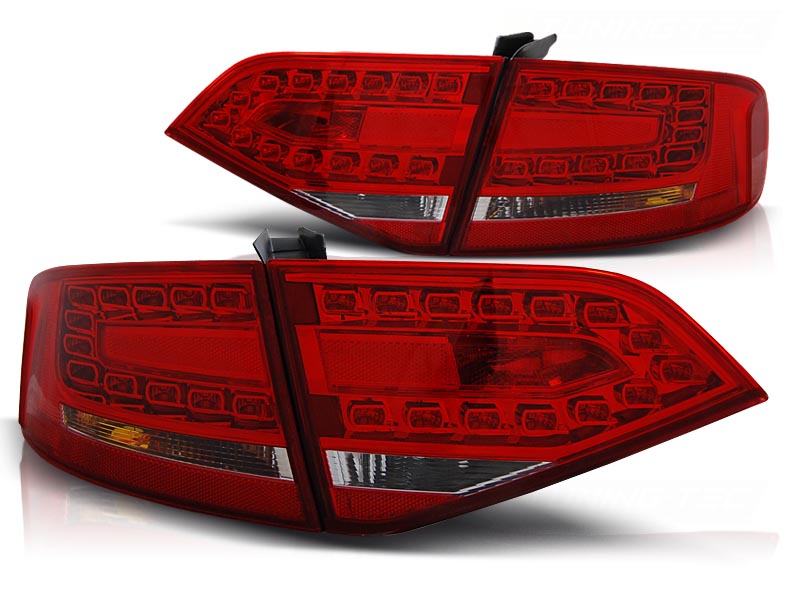 Baklykter Audi A4 B8 08-11 Sedan Led Red White - Bilde 2