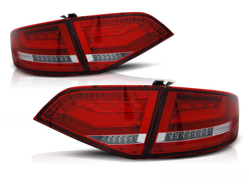 Baklykter Audi A4 B8 08-11 Sedan Led Red White - Bilde 2