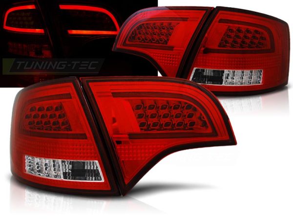 Baklykter Audi A4 B7 11.04-03.08 Avant Led Bar Red White