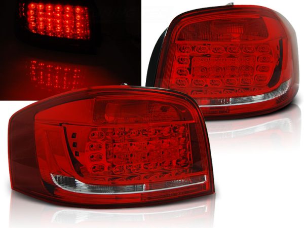Baklykter Audi A3 08-12 Led Red White