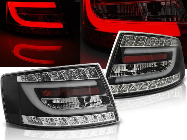 Baklykter Audi A6 C6 Sedan 04.04-08 6pin Led Black