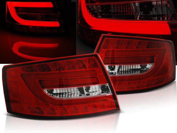 Baklykter Audi A6 C6 Sedan 04.04-08 6pin Led Red White