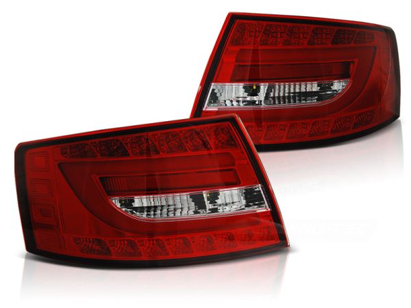 Baklykter Audi A6 C6 Sedan 04.04-08 7pin Led Red White