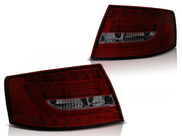 Baklykter Audi A6 C6 Sedan 04.04-08 7pin Led Red Smoke
