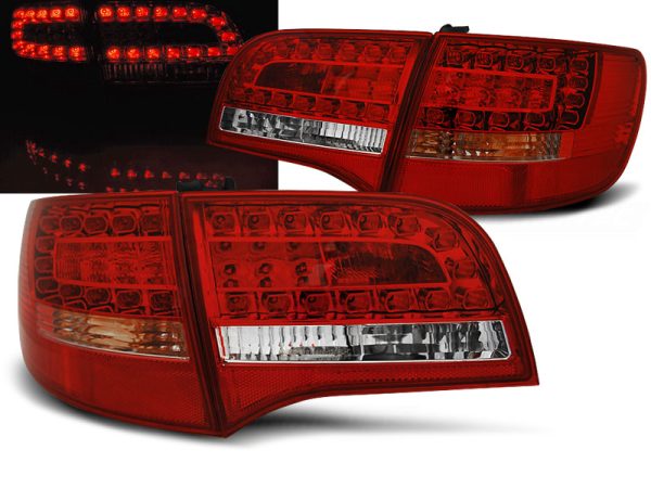 Baklykter Audi A6 C6 05-08 Avant Led Red White