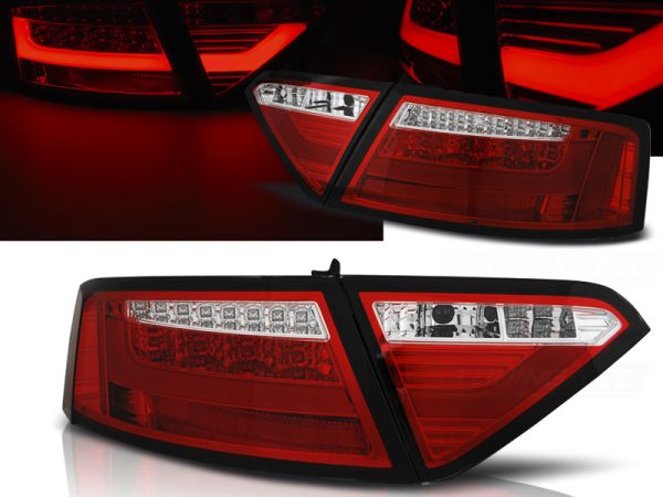Baklykter Audi A5 07-06.11 Led Bar Red White