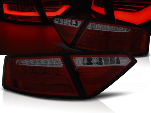 Baklykter Audi A5 07-06.11 Led Bar Red Smoke
