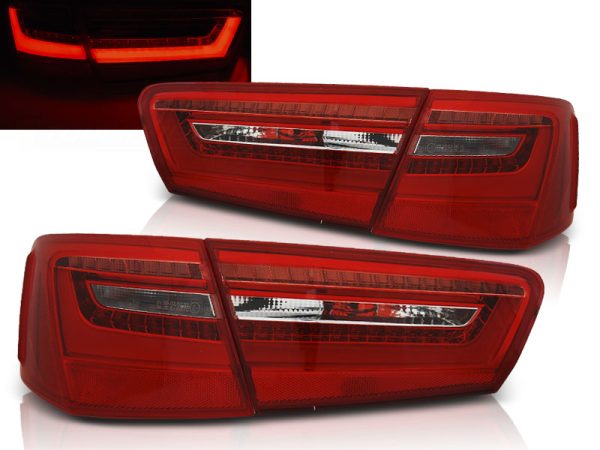 Baklykter Audi A6 C7 11-10.14 Led Red White