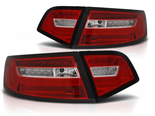 Baklykter Seq Audi A6 08-11 Sedan Led Bar Red White - Bilde 2