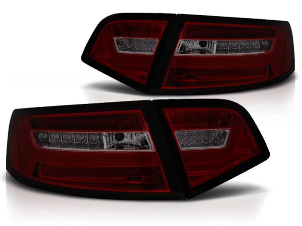 Baklykter Audi A6 08-11 Sedan Led Bar Red Smoke Seq - Bilde 2