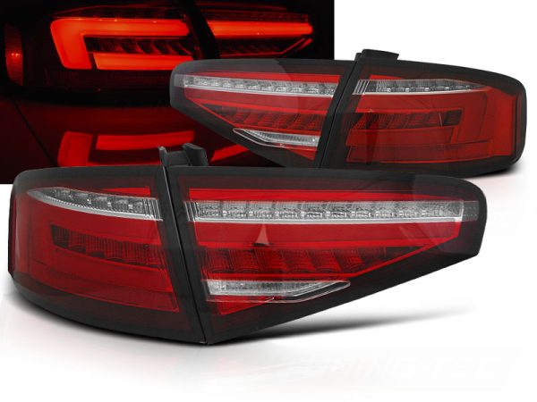 Baklykter Seq Audi A4 B8 12-15 Sedan OEM Led Led Bar Red White