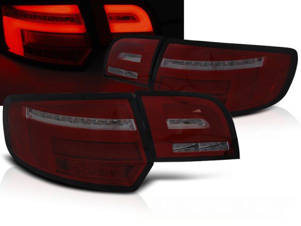 Baklykter Audi A3 8P 5D 03-08 Led Bar Red Smoke Seq