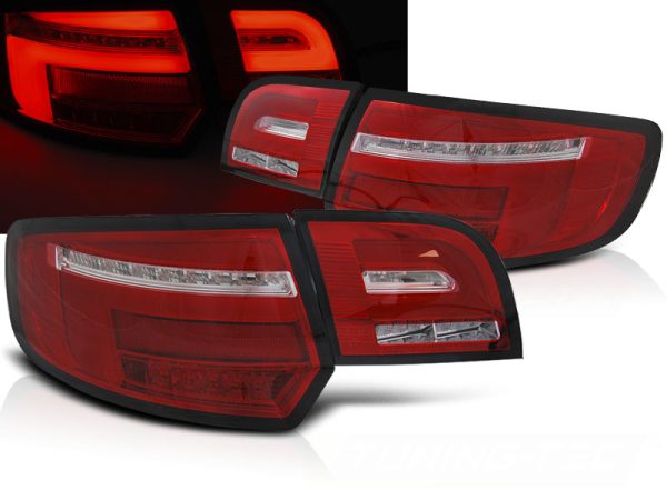 Baklykter Seq Audi A3 8P 5D 08-12 Led Bar Red White
