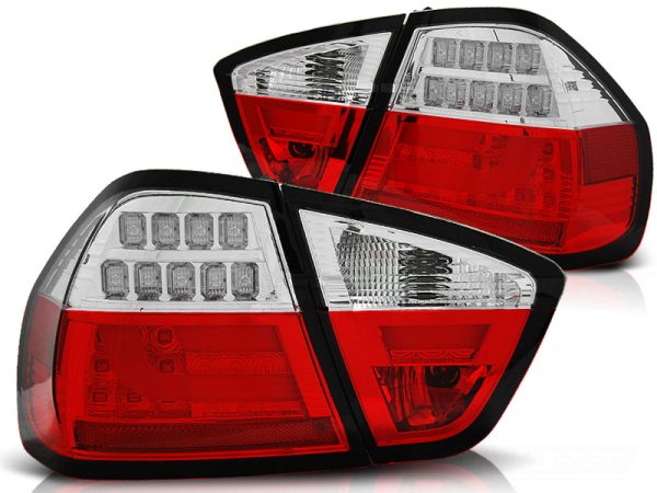Baklykter Bmw E90 03.05-08.08 Led Bar Red White - Bilde 2