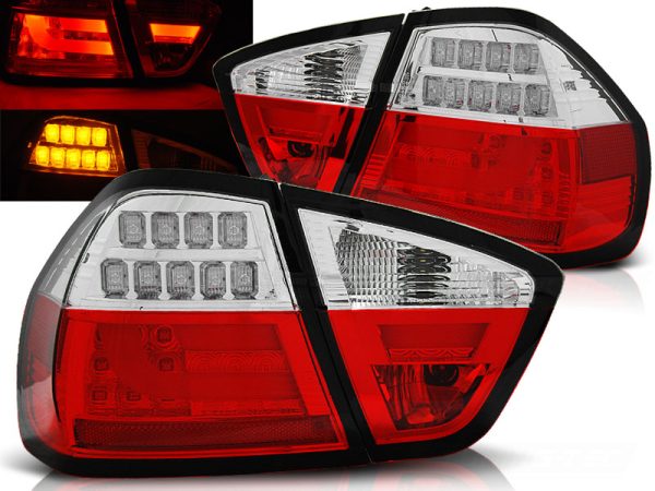 Baklykter Bmw E90 03.05-08.08 Led Bar Red White