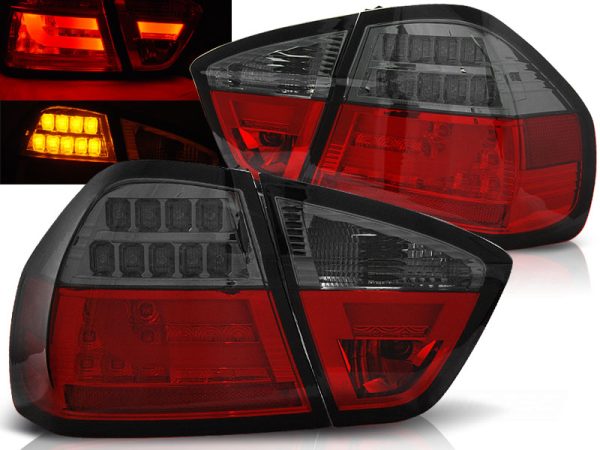 Baklykter Bmw E90 03.05-08.08 Led Bar Red Smoke