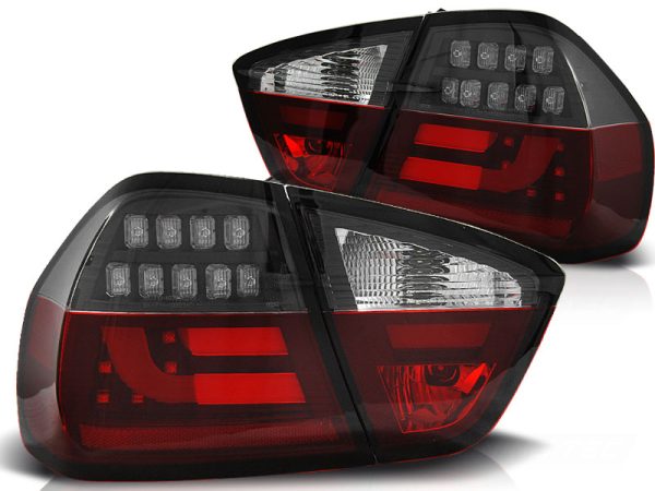 Baklykter Bmw E90 03.05-08.08 Led Bar Red White Black - Bilde 2