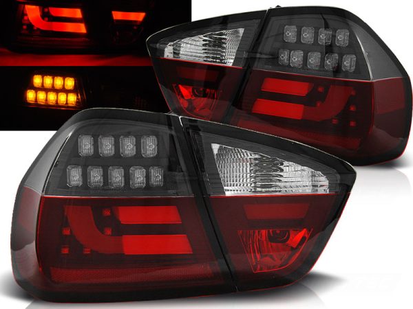 Baklykter Bmw E90 03.05-08.08 Led Bar Red White Black