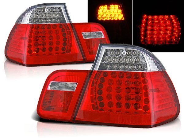 Baklykter Bmw E46 09.01-03.05 Sedan Led Red White