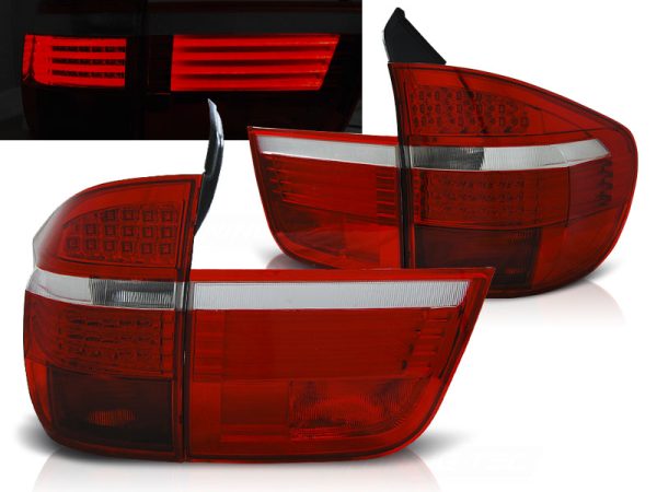 Baklykter Bmw X5 E70 03.07-05.10 Led Red White