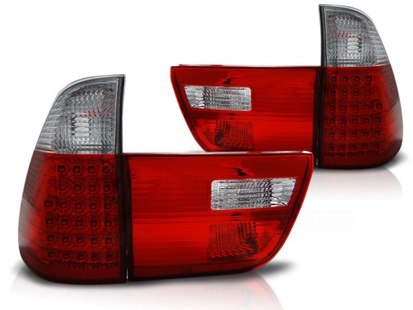 Baklykter Bmw X5 E53 09.99-06 Led Red White - Bilde 2
