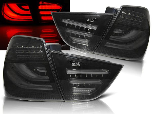 Baklykter Black Bmw E90 09-11 Led Bar Smoke