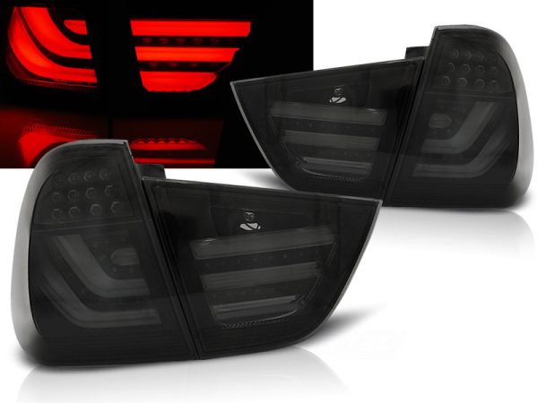 Baklykter Black Bmw E91 09-11 Led Bar Smoke