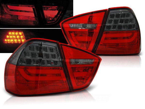 Baklykter Bmw E90 03.05-08.08 Led Bar Red Smoke