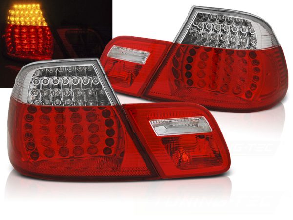 Baklykter Bmw E46 04.99-03.03 Coupe Led Red White Seq