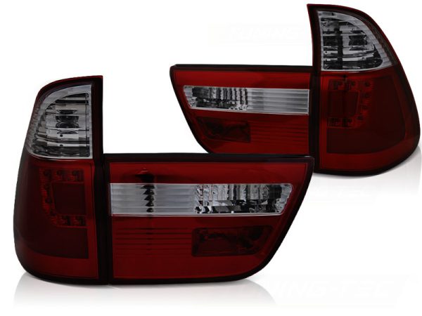 Baklykter Bmw X5 E53 09.99-10.03 Led Bar Red Smoke - Bilde 2
