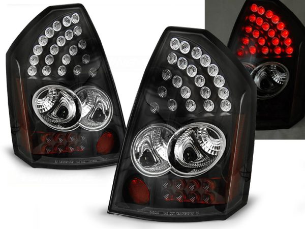 Baklykter Chrysler 300c 05-08 Black Led