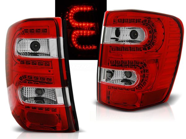 Baklykter Jeep Grand Cherokee 99-05.05 Red White Led