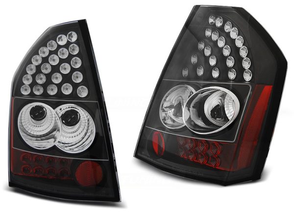 Baklykter Chrysler 300c / 300 08-10 Black Led - Bilde 2