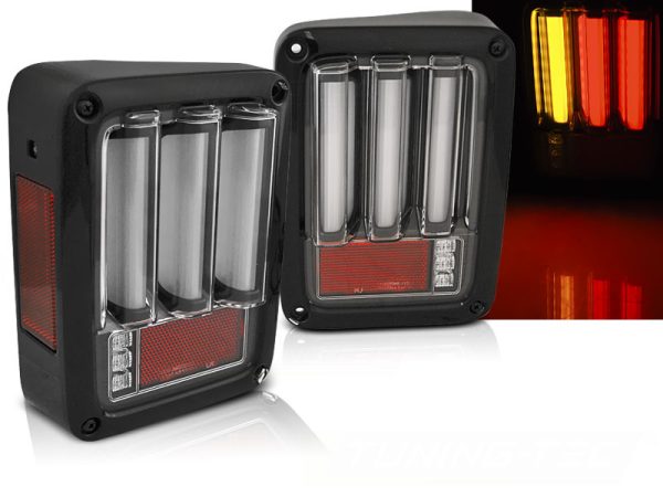 Baklykter Jeep Wrangler JK 07-18 Led Bar Sort