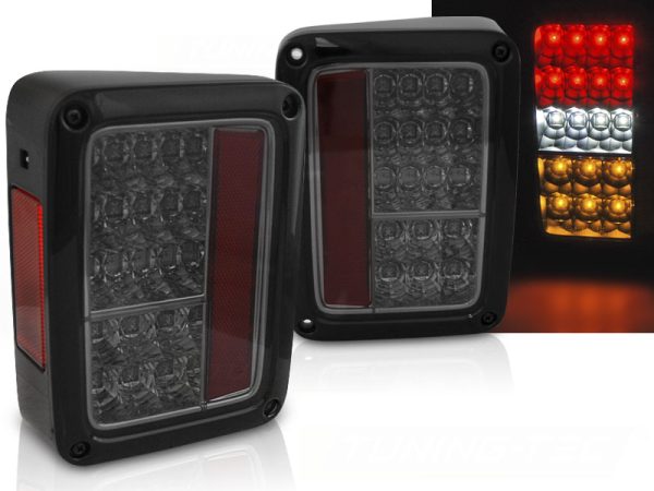 Baklykter Jeep Wrangler JK 07-18 Led Smoke