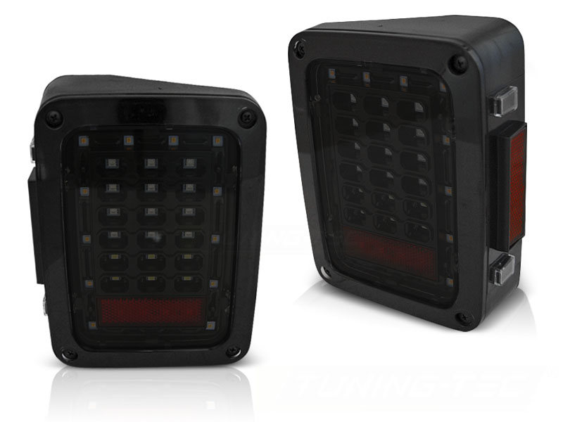 Baklykter Jeep Wrangler JK 07-18 Led Smoke - Bilde 2