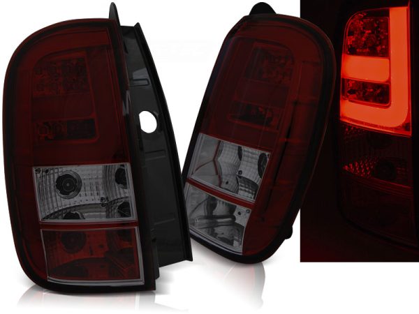 Baklykter Dacia Duster 04.10- Led Bar Red Smoke