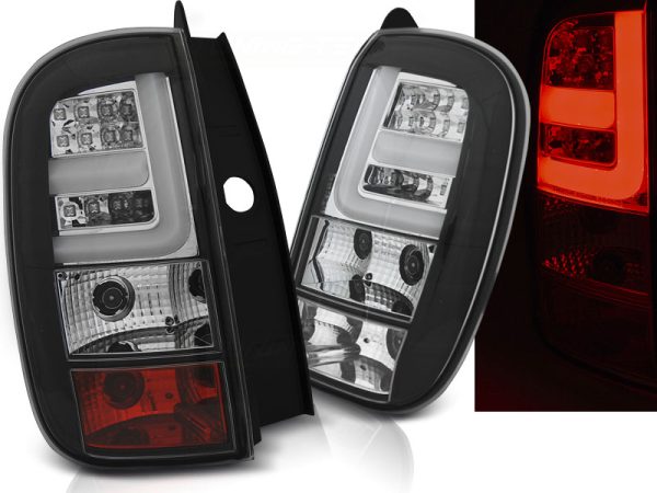 Baklykter Dacia Duster 04.10- Led Bar Sort