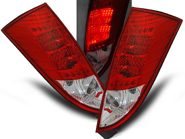 Baklykter Ford Focus MK1 10.98-10.04 Hatchback Red White Led