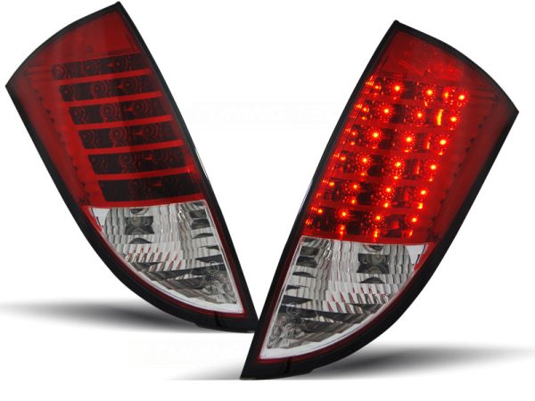 Baklykter Ford Focus 1 HB 98-04 Red White Led