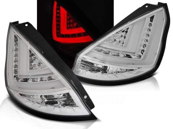 Baklykter Ford Fiesta MK7 12-16 HB Chrome Led Bar