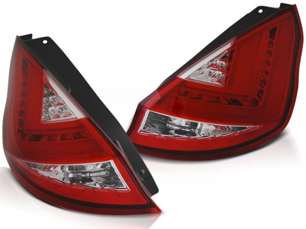 Baklykter Ford Fiesta MK7 12-16 HB Red White Led Bar - Bilde 2
