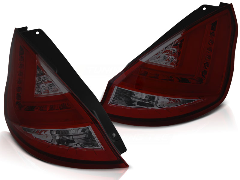 Baklykter Ford Fiesta MK7 12-16 HB Red Smoke Led Bar - Bilde 2