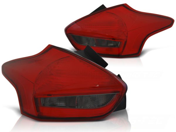 Baklykter Ford Focus 3 15-18 Hatchback Red Smoke Led - Bilde 2
