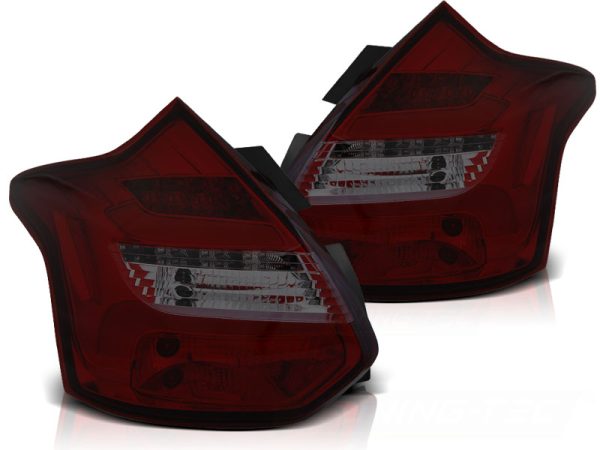 Baklykter Ford Focus 3 11-10.14 Hatchback Red Smoke Led Bar Seq Ind. - Bilde 2