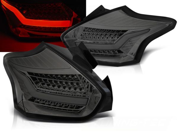 Baklykter Ford Focus 3 15-18 Hatchback Smoke Seq Led