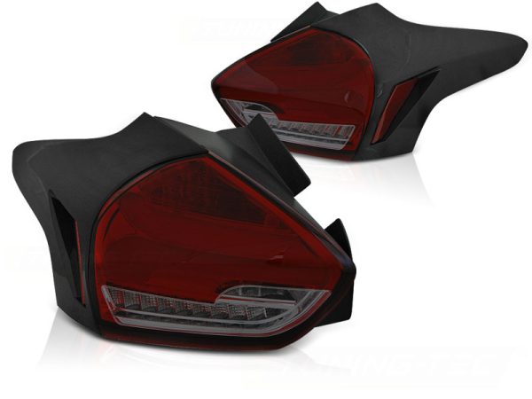 Baklykter Ford Focus 3 15-18 Hatchback Red Smoke Seq Led - Bilde 2