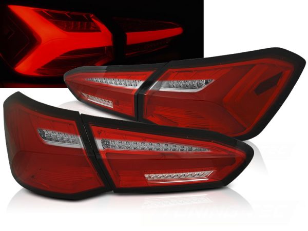 Baklykter Ford Focus 4 18-21 Hatchback Led Red White Seq